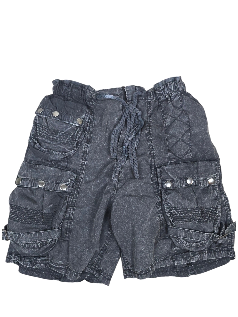 Angel Kiss Black Grung Elastic Waist Shorts